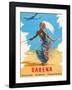 Sabena Airlines, Belgium - Congo - South Africa c.1950s-C^ J^ Pub-Framed Giclee Print