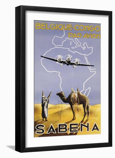 Sabena, Belgique-Congo, c.1930-null-Framed Giclee Print