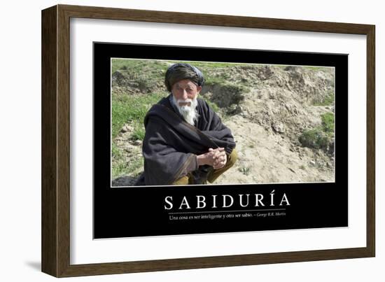 Sabiduría. Cita Inspiradora Y Póster Motivacional-null-Framed Photographic Print