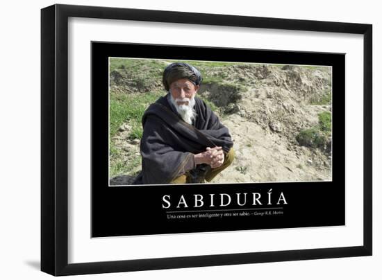 Sabiduría. Cita Inspiradora Y Póster Motivacional-null-Framed Photographic Print