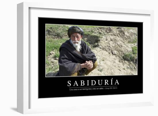 Sabiduría. Cita Inspiradora Y Póster Motivacional-null-Framed Photographic Print