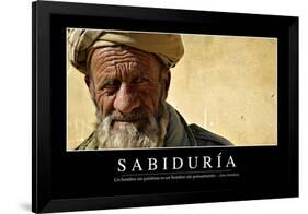 Sabiduría. Cita Inspiradora Y Póster Motivacional-null-Framed Premium Photographic Print