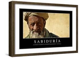 Sabiduría. Cita Inspiradora Y Póster Motivacional-null-Framed Photographic Print