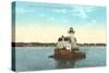 Sabin's Point Lighthouse, Narragansett Bay, Rhode Island-null-Stretched Canvas