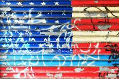 American Flag Graffiti-Sabine Jacobs-Photographic Print