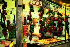 Street Vendor at a Market in Little Italy Selling Italian Specia-Sabine Jacobs-Photographic Print