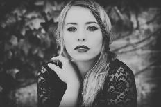 Young Woman Wearing Red Blouse-Sabine Rosch-Photographic Print