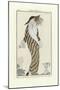 Sable Coat with White Fox Trim, from Costumes Parisien, Pub.1912 (Pochoir Print)-Georges Barbier-Mounted Giclee Print