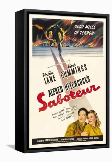 Saboteur, 1942, Directed by Alfred Hitchcock-null-Framed Stretched Canvas