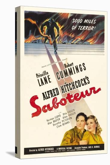 Saboteur, 1942, Directed by Alfred Hitchcock-null-Stretched Canvas