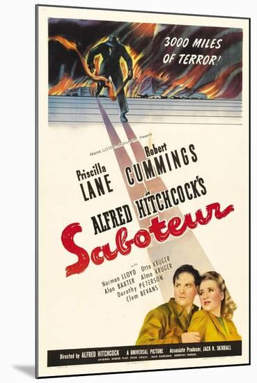 Saboteur, 1942, Directed by Alfred Hitchcock-null-Mounted Giclee Print
