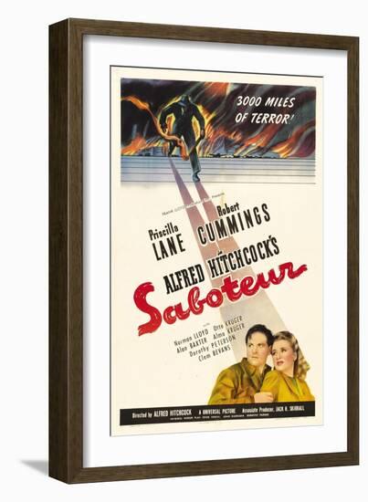 Saboteur, 1942, Directed by Alfred Hitchcock-null-Framed Giclee Print