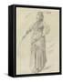 Sabre Dance (Pencil on Paper)-Jean Leon Gerome-Framed Stretched Canvas