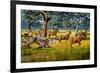 Sabre-toothed Cat Chasing Prey-Mauricio Anton-Framed Photographic Print