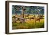 Sabre-toothed Cat Chasing Prey-Mauricio Anton-Framed Photographic Print