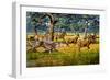 Sabre-toothed Cat Chasing Prey-Mauricio Anton-Framed Photographic Print