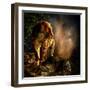 Sabre-Toothed Cat on the Prowl-null-Framed Art Print