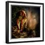 Sabre-Toothed Cat on the Prowl-null-Framed Art Print