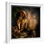 Sabre-Toothed Cat on the Prowl-null-Framed Art Print