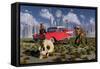 Sabre-Toothed Tigers Find a 1950's American Chevrolet and Signs of Civilization-null-Framed Stretched Canvas