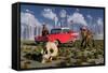 Sabre-Toothed Tigers Find a 1950's American Chevrolet and Signs of Civilization-null-Framed Stretched Canvas