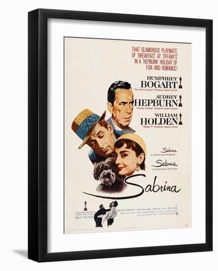 Sabrina, Audrey Hepburn, Directed by Billy Wilder, 1954-null-Framed Giclee Print