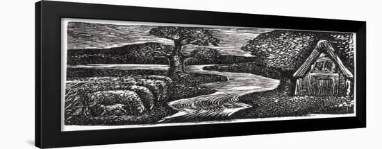 Sabrina's Silvery Flood, Illustration from Dr. Thornton's 'The Pastorals of Virgil'-William Blake-Framed Giclee Print