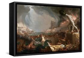 Sac De Rome (455) - Le Destin Des Empires - Destruction - Par Thomas Cole - 1836- New York Historic-Thomas Cole-Framed Stretched Canvas