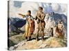 Sacagawea with Lewis and Clark During Their Expedition of 1804-06-Newell Convers Wyeth-Stretched Canvas