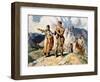 Sacagawea with Lewis and Clark During Their Expedition of 1804-06-Newell Convers Wyeth-Framed Premium Giclee Print