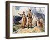 Sacagawea with Lewis and Clark During Their Expedition of 1804-06-Newell Convers Wyeth-Framed Giclee Print