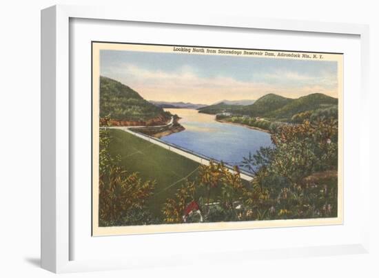 Sacandaga Reservoir Dam, Adirondacks, New York-null-Framed Art Print