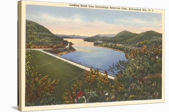 Sacandaga Reservoir Dam, Adirondacks, New York-null-Stretched Canvas
