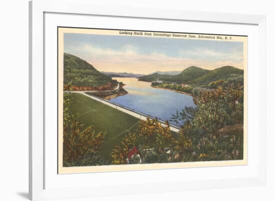 Sacandaga Reservoir Dam, Adirondacks, New York-null-Framed Premium Giclee Print