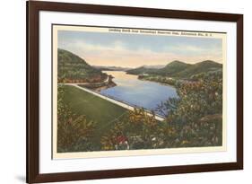 Sacandaga Reservoir Dam, Adirondacks, New York-null-Framed Premium Giclee Print