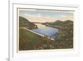 Sacandaga Reservoir Dam, Adirondacks, New York-null-Framed Art Print