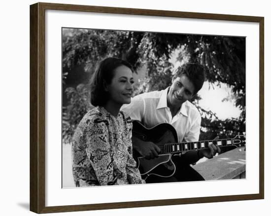 Sacha Distel and Annie Girardot: La Bonne Soupe, 1963-Marcel Dole-Framed Photographic Print