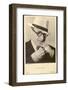 Sacha Guitry French Actor and Playwright, Lighting a Cigarette-null-Framed Photographic Print