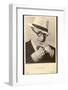 Sacha Guitry French Actor and Playwright, Lighting a Cigarette-null-Framed Photographic Print