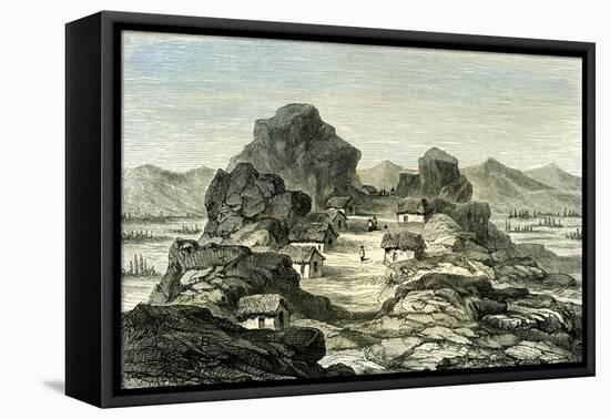 Sachaca Village 1869, Peru-null-Framed Stretched Canvas