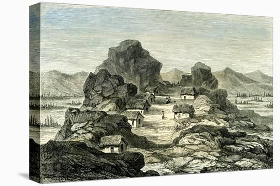 Sachaca Village 1869, Peru-null-Stretched Canvas