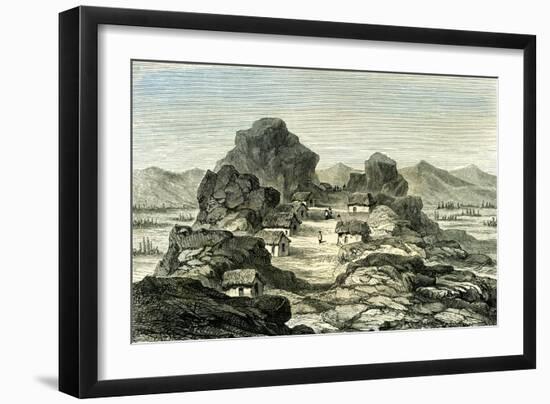 Sachaca Village 1869, Peru-null-Framed Giclee Print