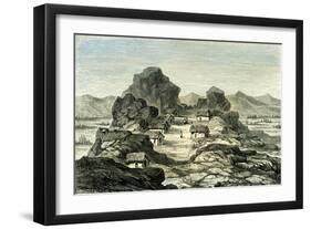 Sachaca Village 1869, Peru-null-Framed Giclee Print