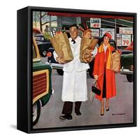 "Sack Full of Trouble", April 14, 1956-Richard Sargent-Framed Stretched Canvas