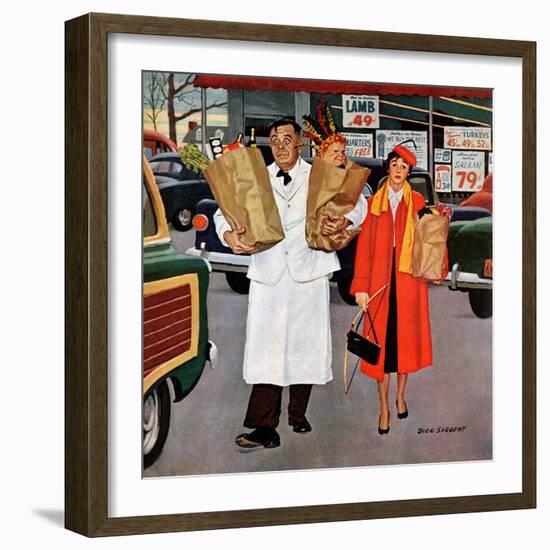 "Sack Full of Trouble", April 14, 1956-Richard Sargent-Framed Giclee Print