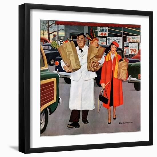 "Sack Full of Trouble", April 14, 1956-Richard Sargent-Framed Premium Giclee Print