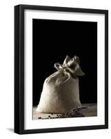 Sack of Coffee Beans with Coffee Beans in Scoop-Jean-Michel Georges-Framed Photographic Print
