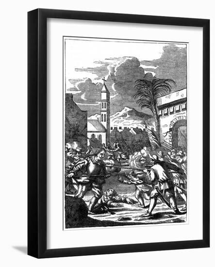 Sack of Puerto Principe, Hispaniola, by Captain Morgan, 1667-null-Framed Giclee Print