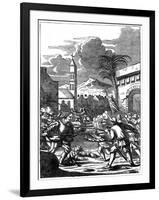 Sack of Puerto Principe, Hispaniola, by Captain Morgan, 1667-null-Framed Giclee Print