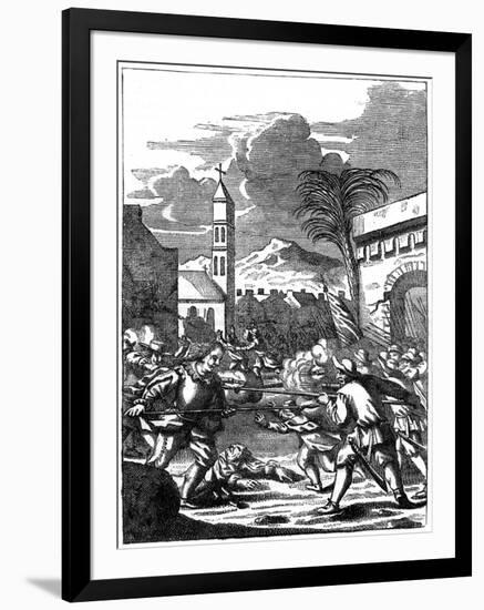 Sack of Puerto Principe, Hispaniola, by Captain Morgan, 1667-null-Framed Giclee Print